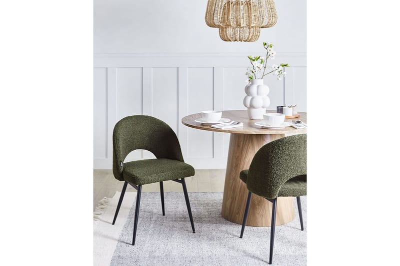 Set med 2 matstolar Onaga - Grön, Svart - Möbler - Stolar & fåtöljer - Matstol & köksstol