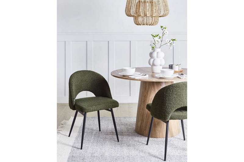 Set med 2 matstolar Onaga - Grön, Svart - Möbler - Stolar & fåtöljer - Matstol & köksstol