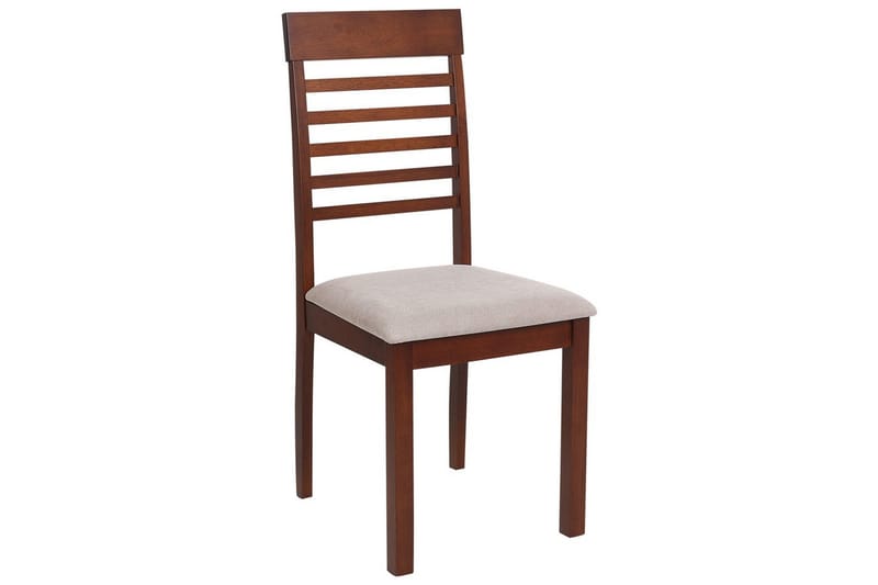 Set med 2 matstolar Ortley - Mörk trä, beige - Möbler - Stolar & fåtöljer - Matstol & köksstol