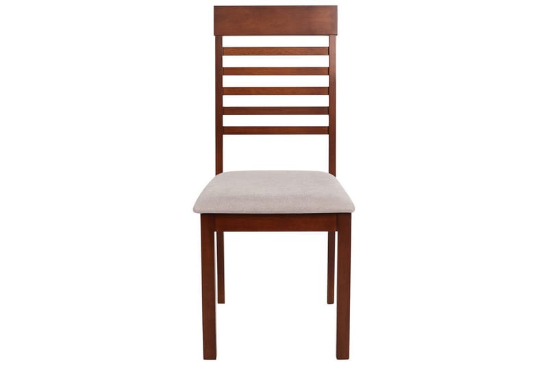 Set med 2 matstolar Ortley - Mörk trä, beige - Möbler - Stolar & fåtöljer - Matstol & köksstol