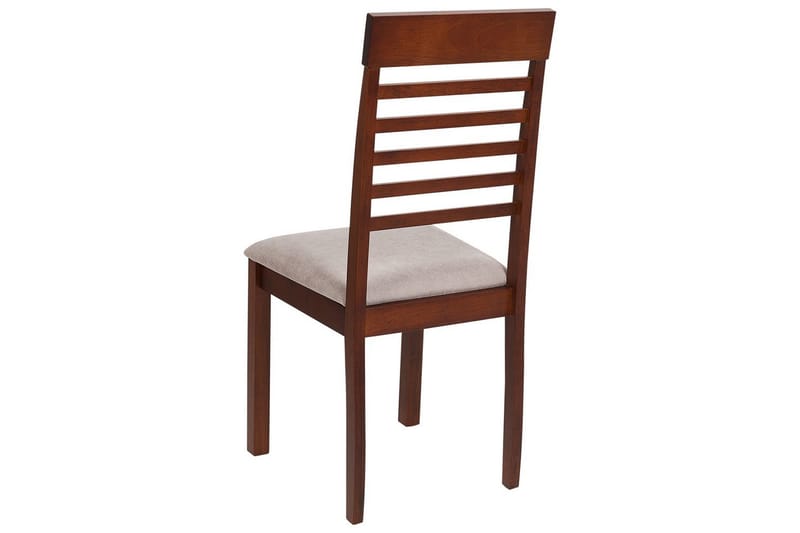 Set med 2 matstolar Ortley - Mörk trä, beige - Möbler - Stolar & fåtöljer - Matstol & köksstol