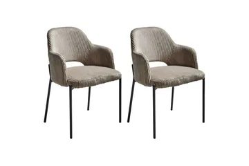 Set med 2 matstolar Raton - Beige, svart - Möbler - Stolar & fåtöljer - Matstol & köksstol