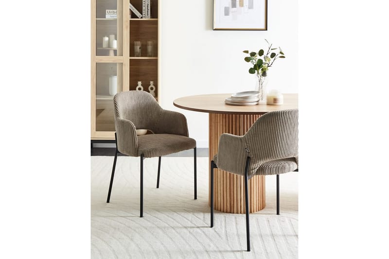 Set med 2 matstolar Raton - Beige, svart - Möbler - Stolar & fåtöljer - Matstol & köksstol