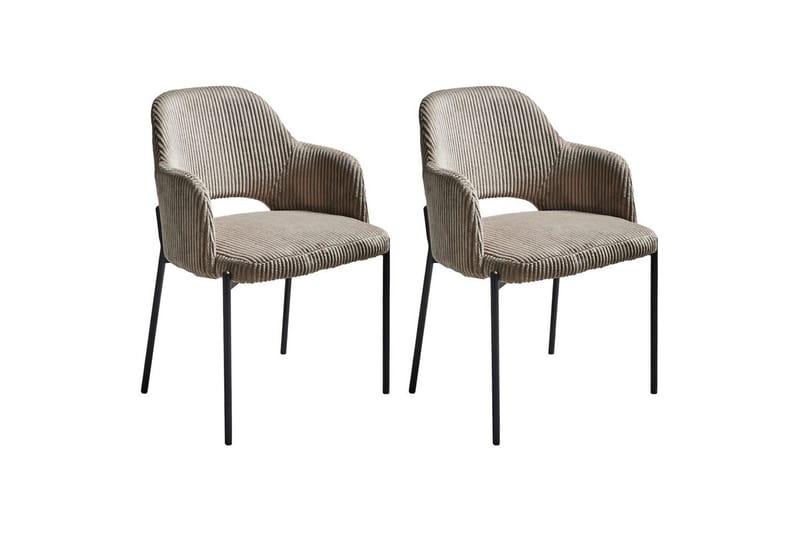 Set med 2 matstolar Raton - Beige, svart - Möbler - Stolar & fåtöljer - Matstol & köksstol