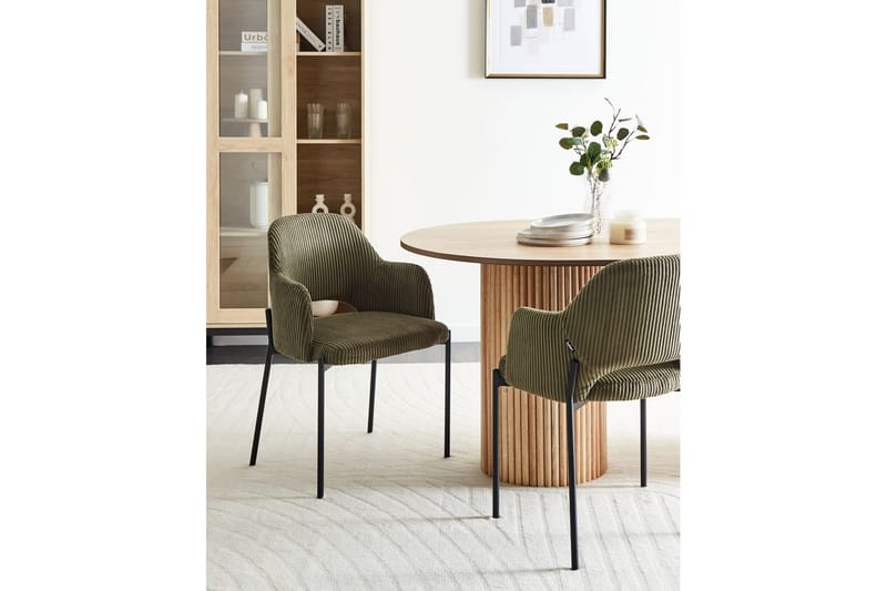 Set med 2 matstolar Raton - Grön, Svart - Möbler - Stolar & fåtöljer - Matstol & köksstol