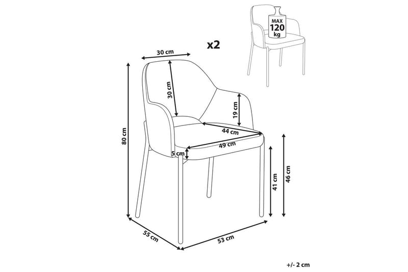 Set med 2 matstolar Raton - Grön, Svart - Möbler - Stolar & fåtöljer - Matstol & köksstol