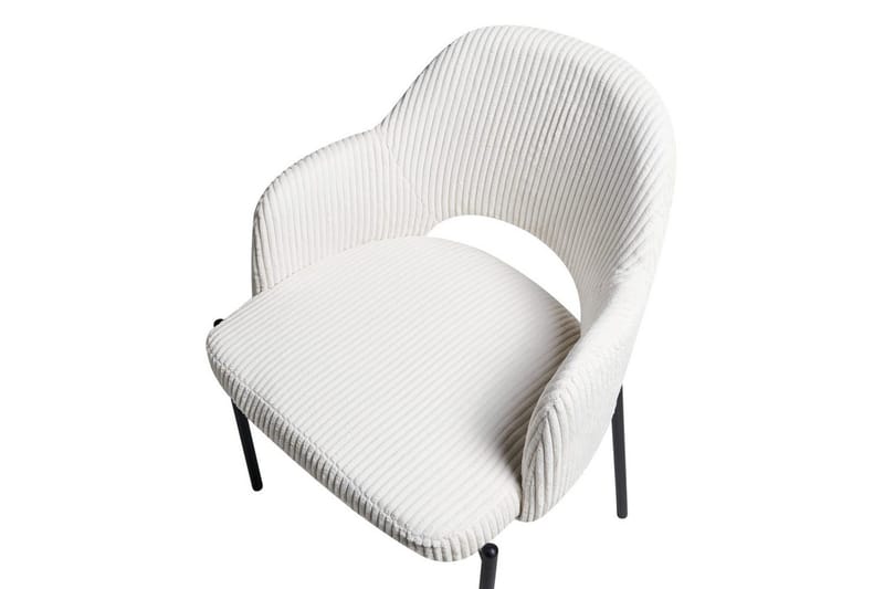 Set med 2 matstolar Raton - Vit, Svart - Möbler - Stolar & fåtöljer - Matstol & köksstol