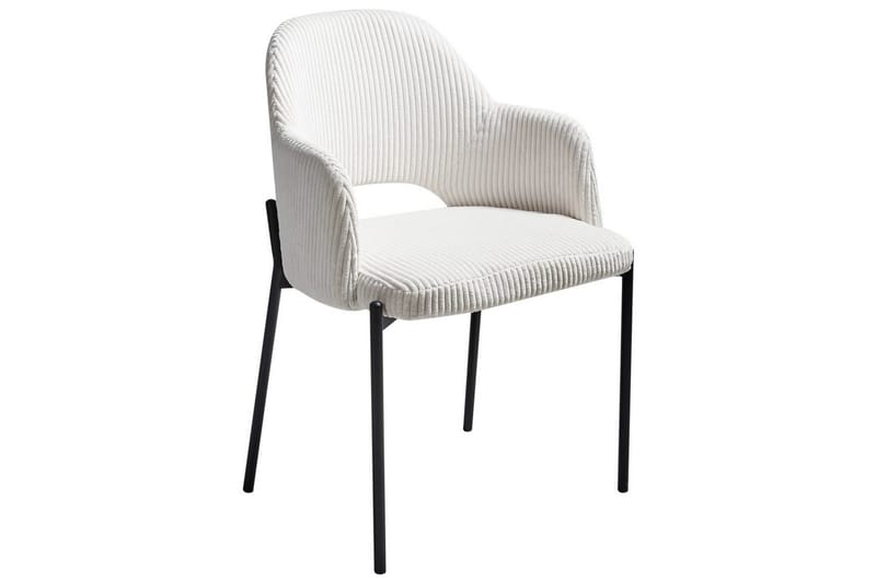 Set med 2 matstolar Raton - Vit, Svart - Möbler - Stolar & fåtöljer - Matstol & köksstol