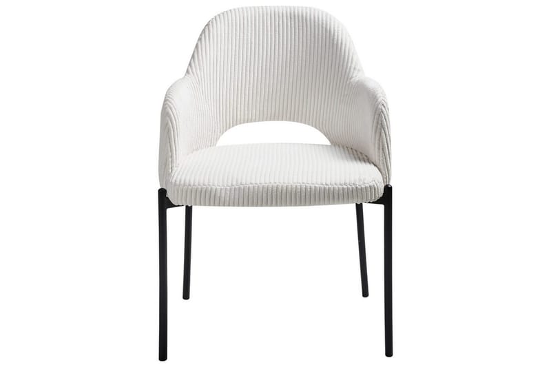 Set med 2 matstolar Raton - Vit, Svart - Möbler - Stolar & fåtöljer - Matstol & köksstol