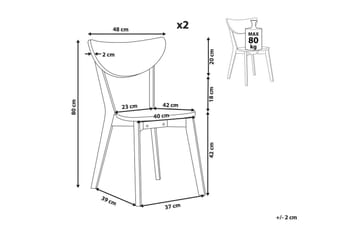Set med 2 matstolar Roxby - Möbler - Stolar & fåtöljer - Matstol & köksstol
