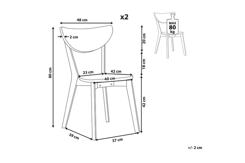 Set med 2 matstolar Roxby - Möbler - Stolar & fåtöljer - Matstol & köksstol