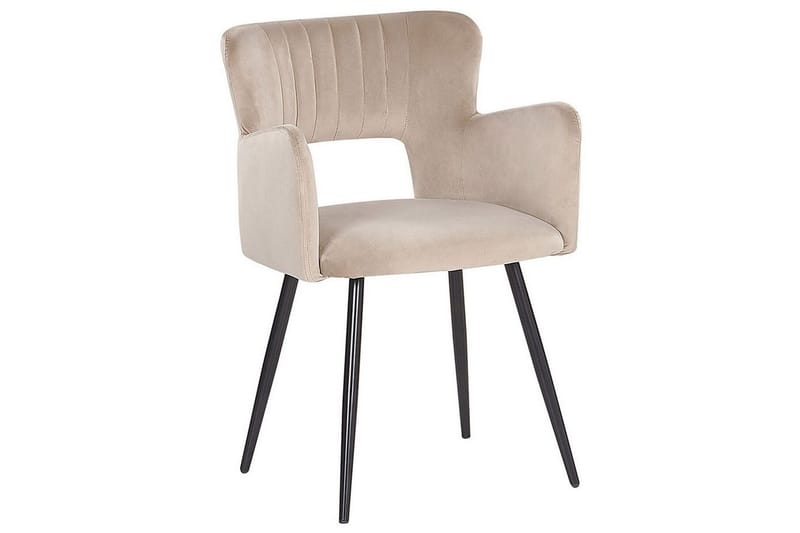 Set med 2 matstolar Sanilac - Beige, svart, Taupe - Möbler - Stolar & fåtöljer - Matstol & köksstol