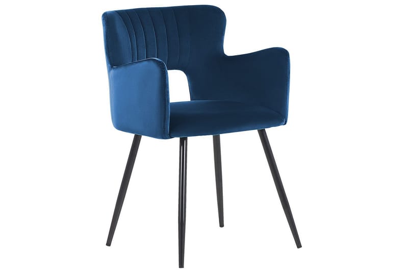 Set med 2 matstolar Sanilac - Blå - Möbler - Stolar & fåtöljer - Matstol & köksstol