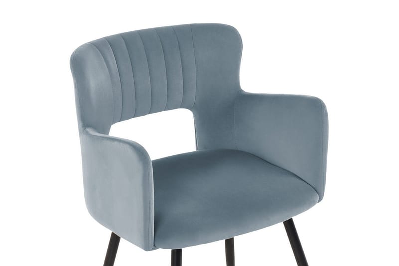 Set med 2 matstolar Sanilac - Ljusblå, Svart - Möbler - Stolar & fåtöljer - Matstol & köksstol