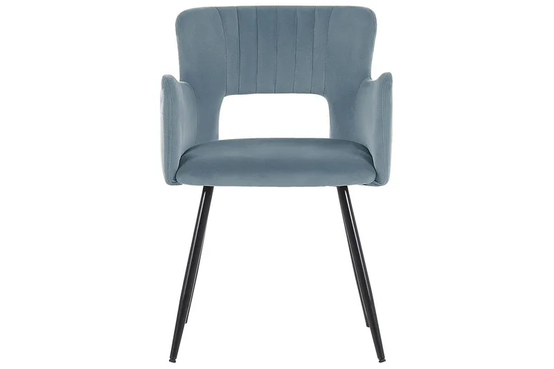 Set med 2 matstolar Sanilac - Ljusblå, Svart - Möbler - Stolar & fåtöljer - Matstol & köksstol