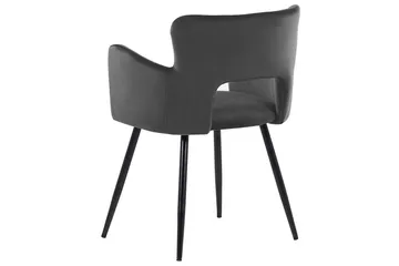Set med 2 matstolar Sanilac - Mörkgrå, svart - Möbler - Stolar & fåtöljer - Matstol & köksstol