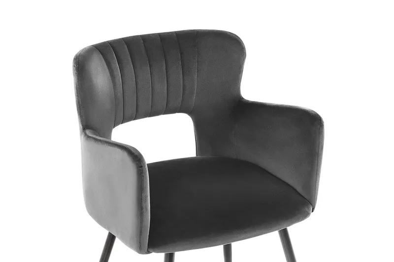 Set med 2 matstolar Sanilac - Mörkgrå, svart - Möbler - Stolar & fåtöljer - Matstol & köksstol