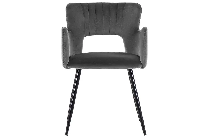 Set med 2 matstolar Sanilac - Mörkgrå, svart - Möbler - Stolar & fåtöljer - Matstol & köksstol