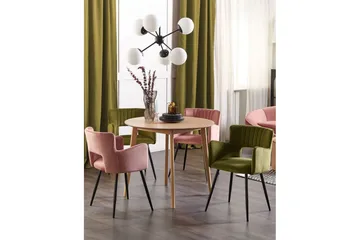 Set med 2 matstolar Sanilac - Olivgrön, Svart - Möbler - Stolar & fåtöljer - Matstol & köksstol