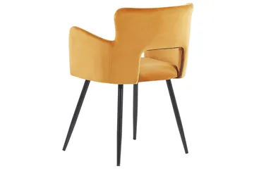 Set med 2 matstolar Sanilac - Orange, svart - Möbler - Stolar & fåtöljer - Matstol & köksstol