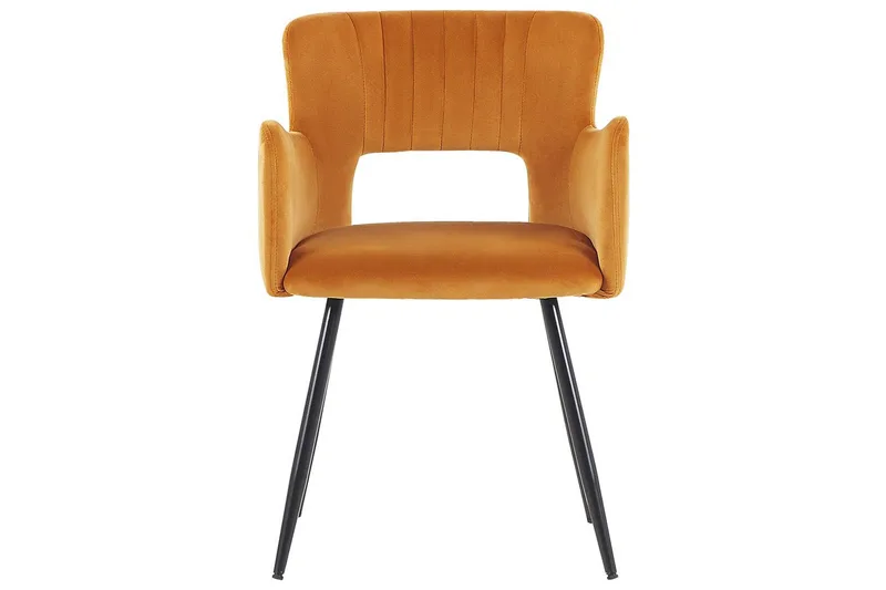 Set med 2 matstolar Sanilac - Orange, svart - Möbler - Stolar & fåtöljer - Matstol & köksstol