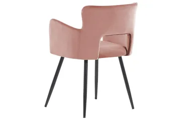 Set med 2 matstolar Sanilac - Rosa, Svart - Möbler - Stolar & fåtöljer - Matstol & köksstol