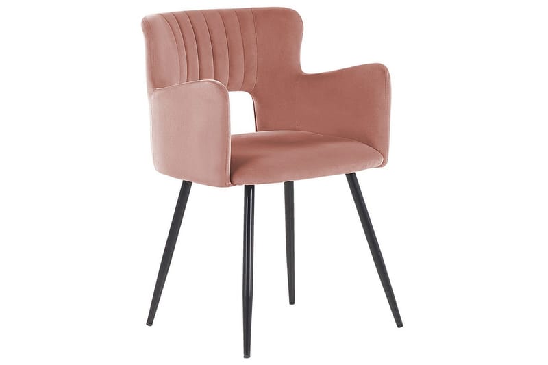Set med 2 matstolar Sanilac - Rosa, Svart - Möbler - Stolar & fåtöljer - Matstol & köksstol
