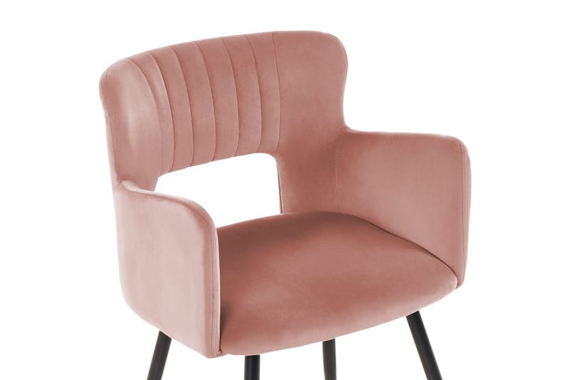 Set med 2 matstolar Sanilac - Rosa, Svart - Möbler - Stolar & fåtöljer - Matstol & köksstol