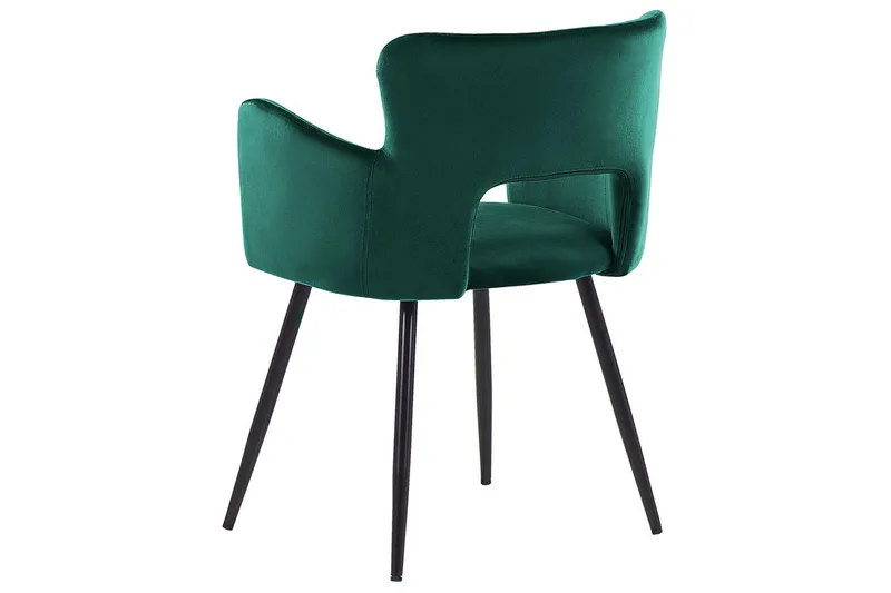 Set med 2 matstolar Sanilac - Smaragdgrön, Svart - Möbler - Stolar & fåtöljer - Matstol & köksstol