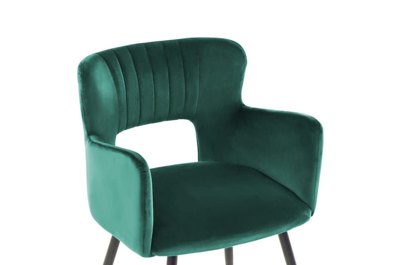 Set med 2 matstolar Sanilac - Smaragdgrön, Svart - Möbler - Stolar & fåtöljer - Matstol & köksstol