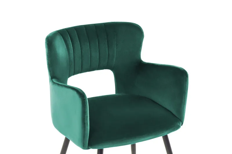 Set med 2 matstolar Sanilac - Smaragdgrön, Svart - Möbler - Stolar & fåtöljer - Matstol & köksstol