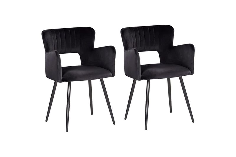Set med 2 matstolar Sanilac - Svart - Möbler - Stolar & fåtöljer - Matstol & köksstol