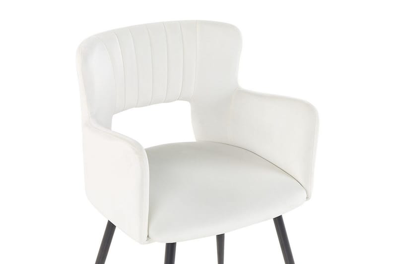 Set med 2 matstolar Sanilac - Vit, Svart - Möbler - Stolar & fåtöljer - Matstol & köksstol