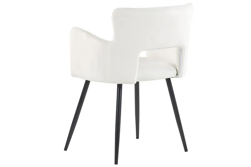 Set med 2 matstolar Sanilac - Vit, Svart - Möbler - Stolar & fåtöljer - Matstol & köksstol