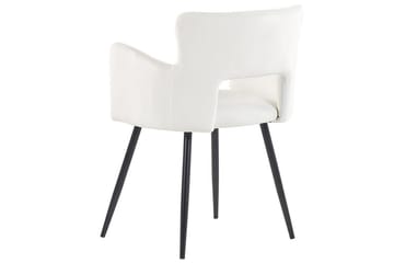 Set med 2 matstolar Sanilac - Vit, Svart - Möbler - Stolar & fåtöljer - Matstol & köksstol