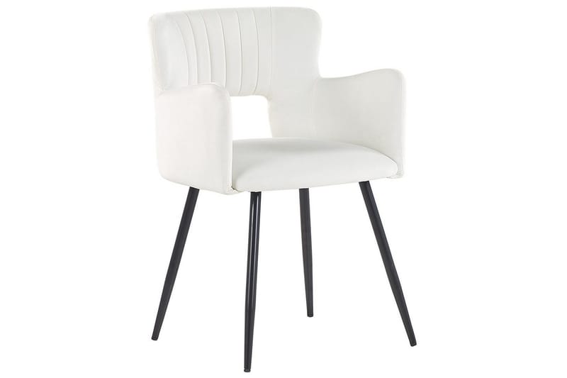 Set med 2 matstolar Sanilac - Vit, Svart - Möbler - Stolar & fåtöljer - Matstol & köksstol