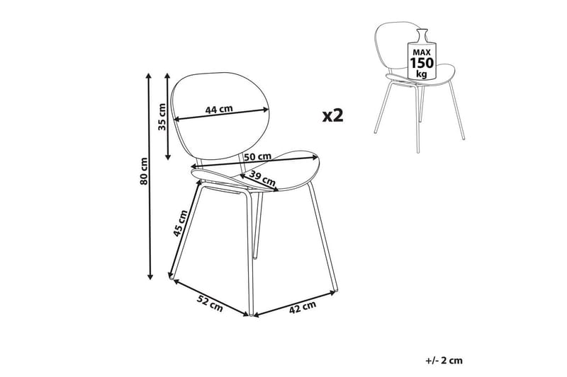Set med 2 matstolar Shonto - Vit - Möbler - Stolar & fåtöljer - Matstol & köksstol