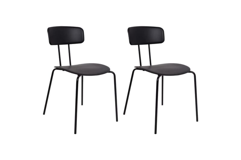 Set med 2 matstolar Sibley, Svart