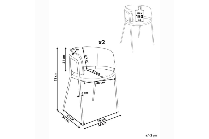 Set med 2 matstolar Springer - Möbler - Stolar & fåtöljer - Matstol & köksstol