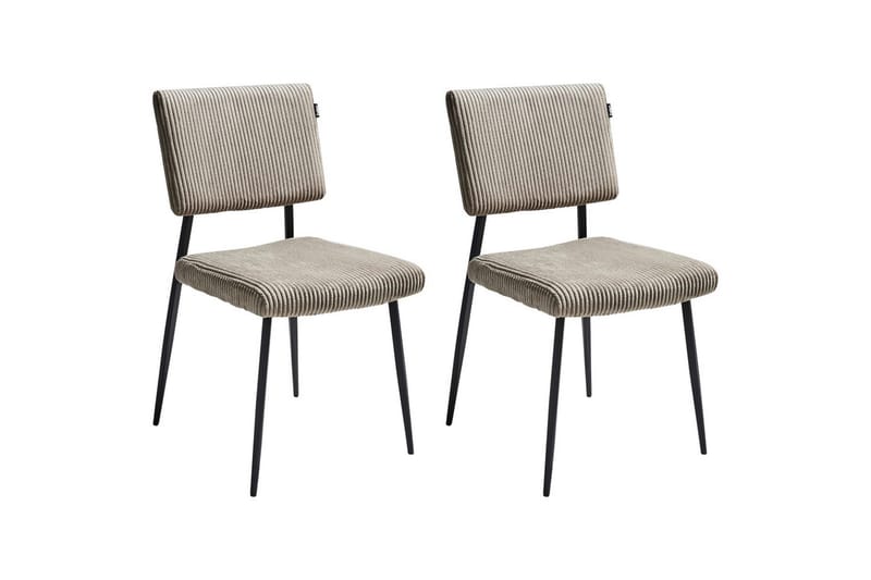 Set med 2 matstolar Sturgis - Beige, svart - Möbler - Stolar & fåtöljer - Matstol & köksstol