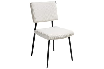 Set med 2 matstolar Sturgis - Vit, Svart - Möbler - Stolar & fåtöljer - Matstol & köksstol