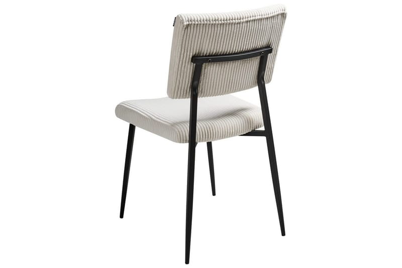 Set med 2 matstolar Sturgis - Vit, Svart - Möbler - Stolar & fåtöljer - Matstol & köksstol