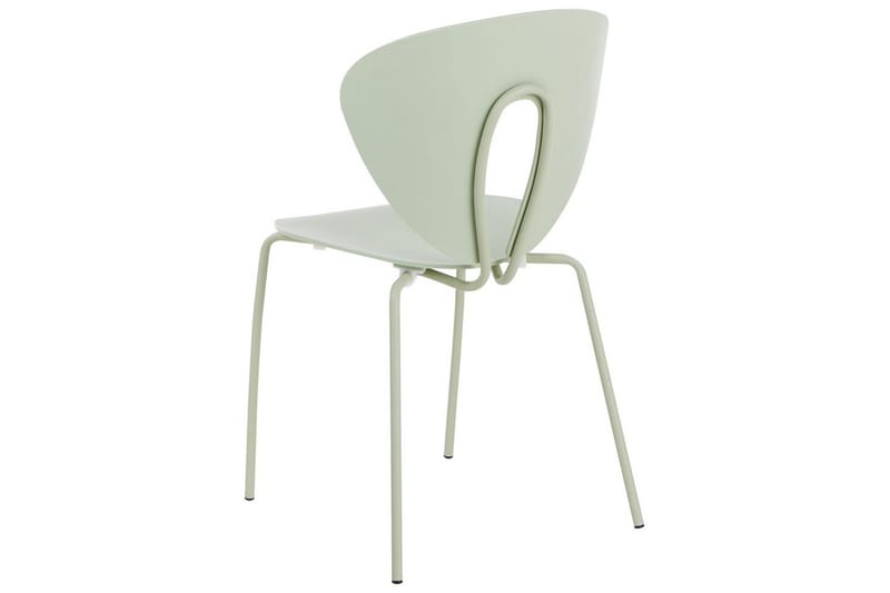 Set med 2 matstolar Tracy - Grön, Silver - Möbler - Stolar & fåtöljer - Matstol & köksstol