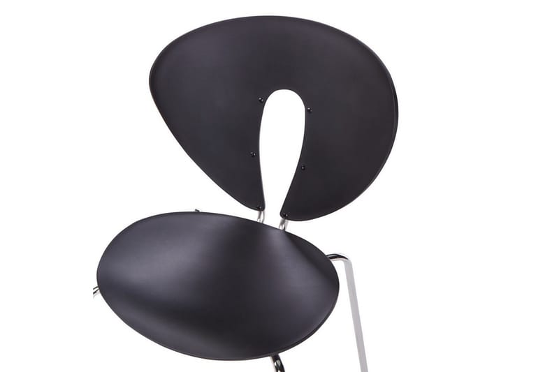 Set med 2 matstolar Tracy - Svart, Silver - Möbler - Stolar & fåtöljer - Matstol & köksstol