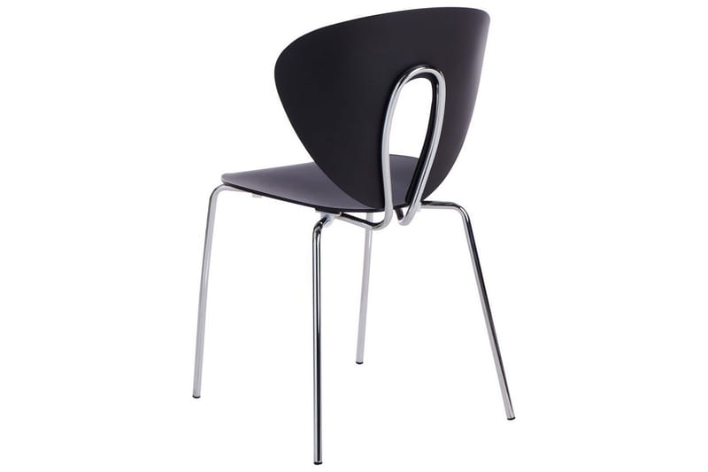 Set med 2 matstolar Tracy - Svart, Silver - Möbler - Stolar & fåtöljer - Matstol & köksstol