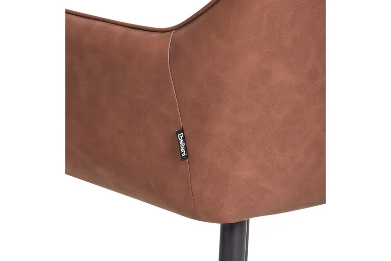 Set med 2 matstolar Wellston - Brun, Svart - Möbler - Stolar & fåtöljer - Matstol & köksstol