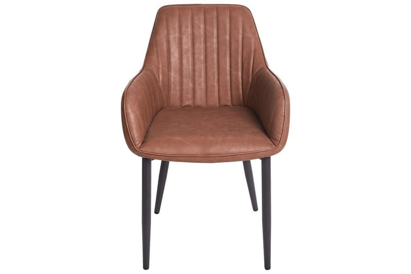 Set med 2 matstolar Wellston - Brun, Svart - Möbler - Stolar & fåtöljer - Matstol & köksstol