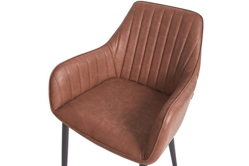 Set med 2 matstolar Wellston - Brun, Svart - Möbler - Stolar & fåtöljer - Matstol & köksstol