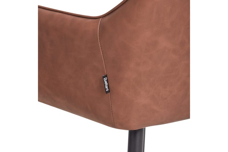 Set med 2 matstolar Wellston - Brun, Svart - Möbler - Stolar & fåtöljer - Matstol & köksstol