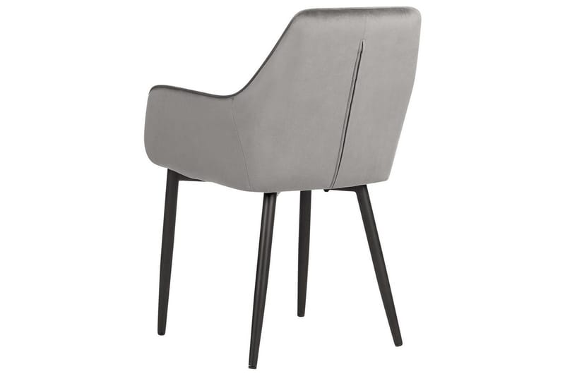 Set med 2 matstolar Wellston - Grå, svart - Möbler - Stolar & fåtöljer - Matstol & köksstol